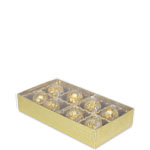 1/4 lb. Gold Diamond Candy Box with Clear Lid - 6....