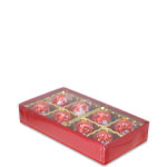 1/4 lb. Red Diamond Candy Box with Clear Lid - 6.5...