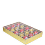 1/2 lb. Gold Diamond Candy Box with Clear Lid - 8....