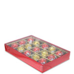 1/2 lb. Red Diamond Candy Box with Clear Lid - 8.1...