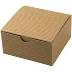 Recycled Natural Kraft Tuck-it Folding Gift Box - 4 x 4 x 2 in.