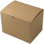 Recycled Natural Kraft Tuck-it Folding Gift Box - 6 x 4-1/2 x 4-1/2 in.