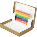 Gold Rib Gift Card Boxes w/ White Interior