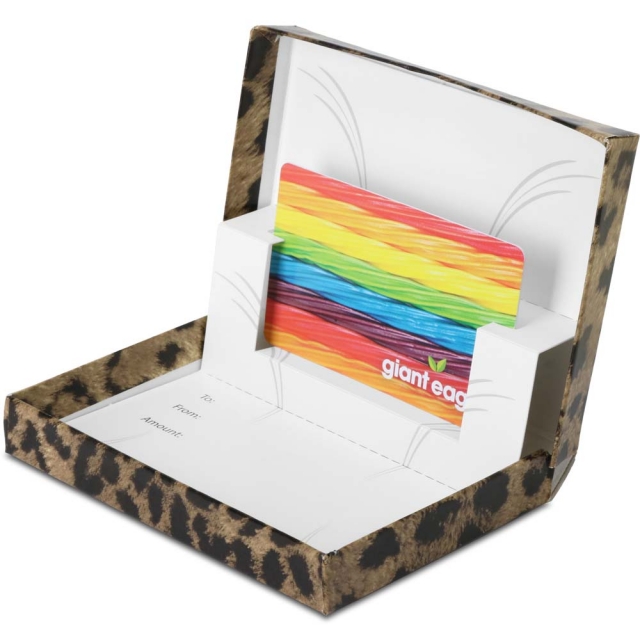 Leopard Gift Card Boxes w/ White Interior