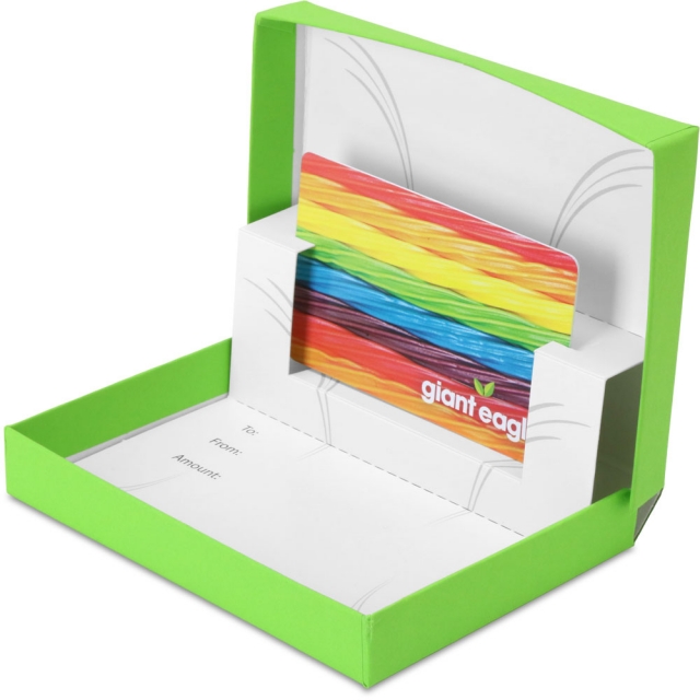 Lime Matte Gift Card Boxes w/ White Interior