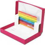 Pink Rib Gift Card Boxes w/ White Interior