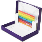 Purple Ice Gift Card Boxes w/ White Interior