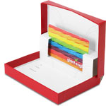 Red Ice Gift Card Boxes w/ White Interior