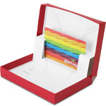 Red Rib Gift Card Boxes w/ White Interior