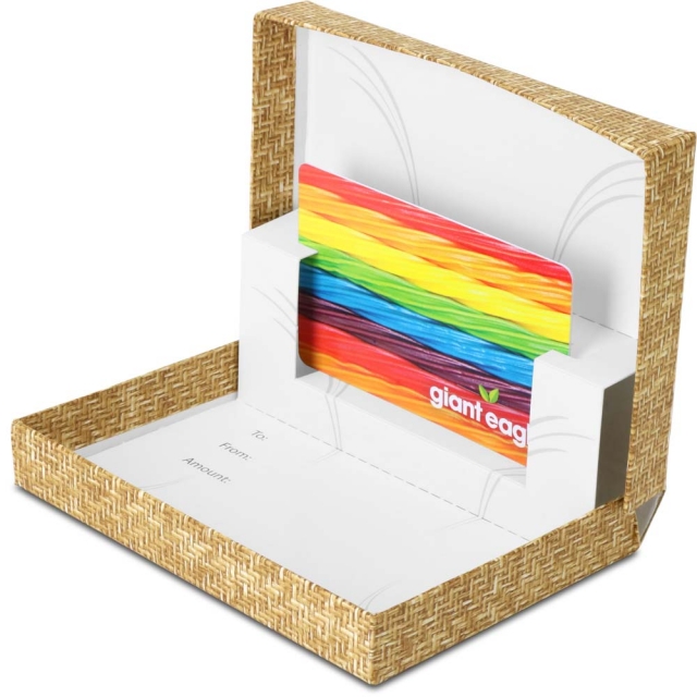 Tiki Hut Gift Card Boxes w/ White Interior