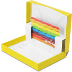 Yellow Ice Gift Card Boxes w/ White Interior