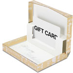 Gold Christmas Memories Gift Card Boxes w/ White Interior