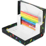 Holographic Lights Gift Card Boxes w/ White Interior