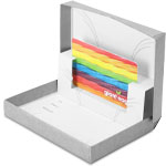 Krafty Silver Snow Gift Card Boxes w/ White Interior