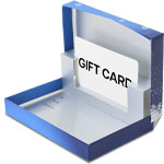 Blue Ornament Gift Card Boxes w/ Silver Interior