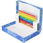 Blue Snowflake Gift Card Boxes w/ White Interior