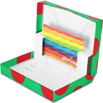 Green and Red Dots Gift Card Boxes w/ White Interior
