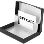 Black Linen Gift Card Boxes w/ Silver Interior