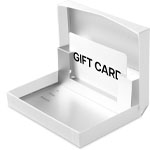 White Linen Gift Card Boxes w/ Silver Interior