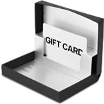 Black Soft Touch Gift Card Boxes w/ Silver Interior