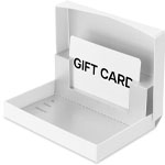 White Soft Touch Gift Card Boxes w/ Silver Interior