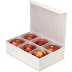 Wooden Large Collapsible Bento Box with Attached Lid and 3 Divider Inserts - 8 x 11 x 3 in.