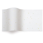 Gold on White Tissue Paper - Gemstones Tissue paper- 20 x 30 in.