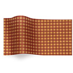 Red Gingham Kraft Tissue Paper - Pattern Retail Tissue - 20 x 30 in.