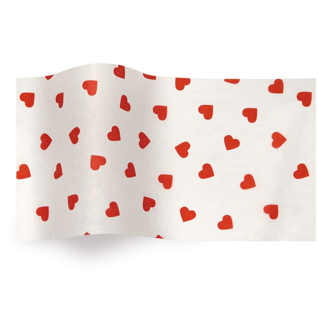 Contemporary Hearts Tissue Paper - Pattern Retail Tissue - 20 x 30 in.