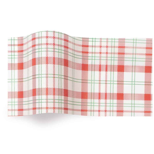 Perfectly Plaid Tissue Paper - Pattern Retail Tissue - 20 x 30 in.