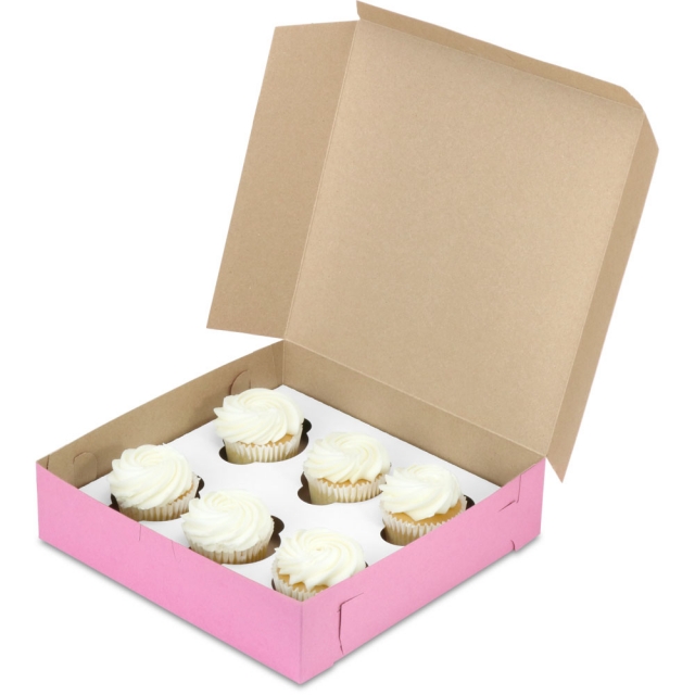 10 x 10 x 2.5" Pink Pie / Bakery Boxes