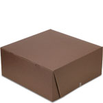 14 x 14 x 6" Chocolate Brown Bakery Boxes