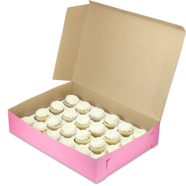 19 x 14 x 4" Pink Bakery Boxes