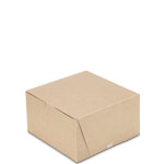 7 x 7 x 4" 100% Recycled Brown Kraft Pastry Bakery Boxes