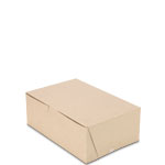 8 x 5-1/2 x 3" 100% Recycled Brown Kraft Bakery Boxes