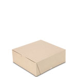 8 x 8 x 3" 100% Recycled Brown Kraft Bakery Boxes