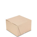 8 x 8 x 5" 100% Recycled Brown Kraft Bakery Boxes