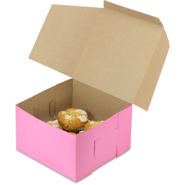 8 x 8 x 5" Pink Cake Bakery Boxes