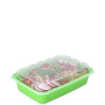 16 oz. Lime Green Plastic Meal Prep / Takeout Container