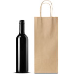 Heavy Duty, Natural Kraft, 1 Bottle, Wine 5-1/2 x 3-1/4 x 13 Shopping Bag