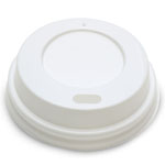 White Dome Lids for 4 oz. White Coffee Cups