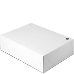 Large White Gloss Economy Lunch Boxes - 12.5 x 9.375 x 3.5"