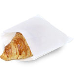 White Grease Resistant Paper Sandwich Bags PFAS Free - 6 x 0.75 x 6.5"