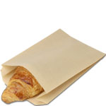 Large Natural Brown Kraft PFAS Free Grease Resistant Paper Sandwich Bags - 6 x 2 x 9