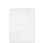 10 x 13 in. White Paper Merchandise Bags - Machine Glazed