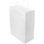 13 x 7 x 17 in. - White Paper Shopper Bags for Takeout