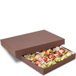 1 lb. Cocoa Two Part Rigid Candy Boxes - 10.5 x 8.125 x 1.125 in.