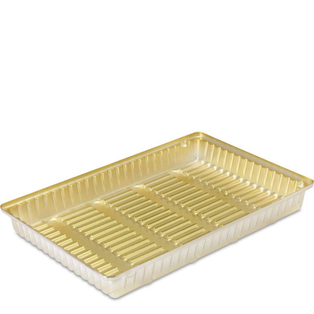 Single-Cavity Gold Candy Box Inserts - 8.125 x 5.25 in.