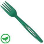 Green Compostable Forks - Bulk Pack 6.5"