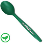 Green Compostable Spoons - Bulk Pack 6.5"